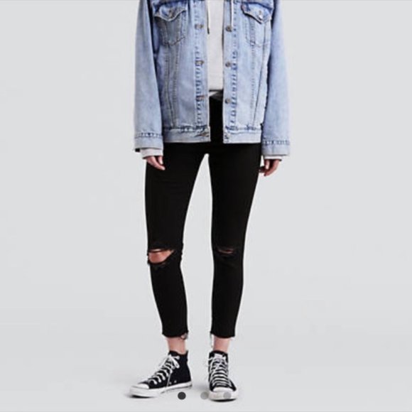 Levis | Wedgie Fit | Skinny Jeans | Soft Ultra Black | Size 25 - Picture 1 of 12